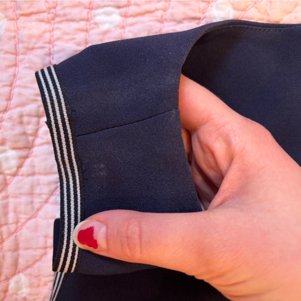 Sharagano Navy Blue Ruffle Dress - Picture 4 of 5